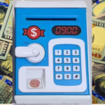 Blue ATM Piggy Bank – Electronic Money Bank for Kids