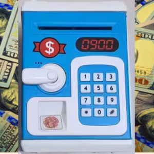Blue ATM Piggy Bank – Electronic Money Bank for Kids