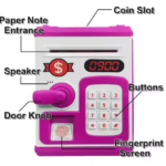 Pink ATM Piggy Bank – Password Protected Money Bank
