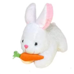 Cute White Bunny Plush Toy with Carrot – Soft Rabbit Stuffed Toy for Kids