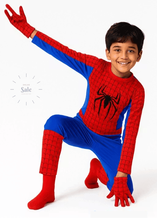 Superhero fancy dress costume set for kids birthday party India