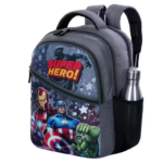Ultimate Super Hero School Bag for Kids – Avengers Style Backpack with Bottle Holder: (3 to 11 Yrs)