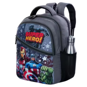Ultimate Super Hero School Bag for Kids – Avengers Style Backpack with Bottle Holder: (3 to 11 Yrs)